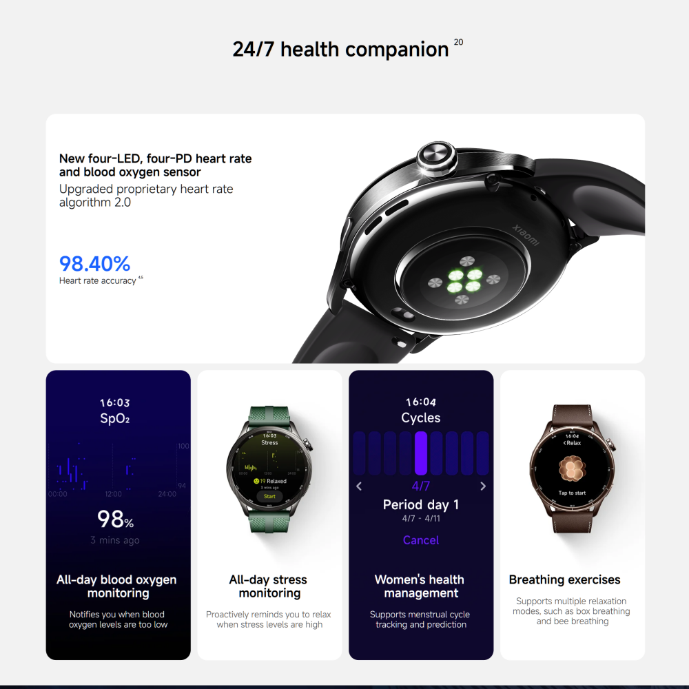 Versión Global Xiaomi Watch S5 - Fall Detection Watch reseña y precio